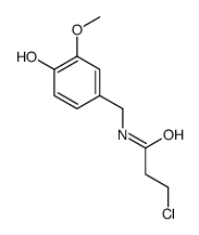 3-chloro-N-[(4-hydroxy-3-methoxyphenyl)methyl]propanamide结构式