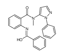 2-benzamido-N-methyl-N-(2-phenylpyrazol-3-yl)benzamide结构式