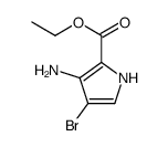 3-氨基-4-溴-1H-吡咯-2-羧酸乙酯结构式
