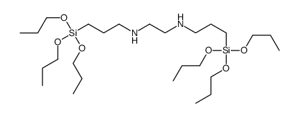 N,N'-bis(3-tripropoxysilylpropyl)ethane-1,2-diamine结构式