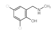 2,4-dichloro-6-(methylaminomethyl)phenol结构式