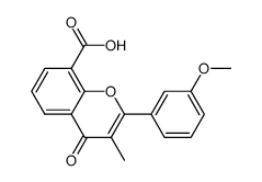 3'-methoxy-3-methylflavone-8-carboxylic acid Structure
