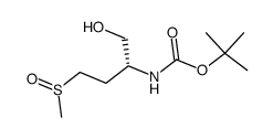 ((R)-1-Hydroxymethyl-3-methanesulfinyl-propyl)-carbamic acid tert-butyl ester Structure