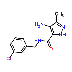 4-Amino-N-(3-chlorobenzyl)-3-methyl-1H-pyrazole-5-carboxamide结构式