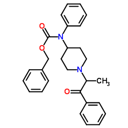 4-(N-苯基-N-苄氧羰酰基)-1-(2'-苯丙酮基)哌啶结构式