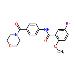 5-Bromo-2-methoxy-N-[4-(4-morpholinylcarbonyl)phenyl]benzamide Structure