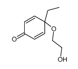 4-ethyl-4-(2-hydroxyethoxy)cyclohexa-2,5-dien-1-one结构式