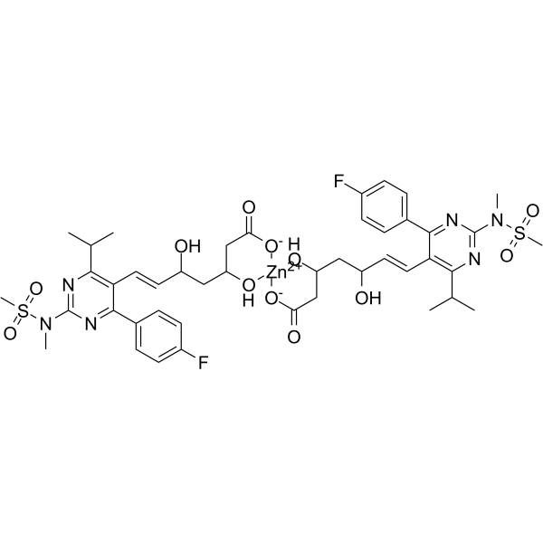 zinc,(E,3R,5S)-7-[4-(4-fluorophenyl)-2-[methyl(methylsulfonyl)amino]-6-propan-2-ylpyrimidin-5-yl]-3,5-dihydroxyhept-6-enoic acid Structure