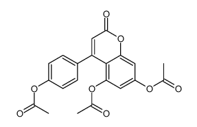 [4-(5,7-diacetyloxy-2-oxochromen-4-yl)phenyl] acetate Structure