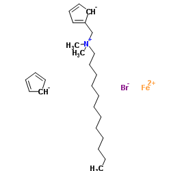(二茂铁甲基)十二烷基二甲铵溴盐结构式