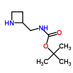 2-(Boc-氨甲基)氮杂环丁烷结构式