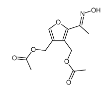 1-(3,4-bis-acetoxymethyl-[2]furyl)-ethanone oxime结构式
