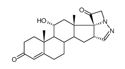 11-hydroxy-16H-androst-4-eno[17,16-c]azeto[1,2-b]pyrazole-3,4'-dione结构式