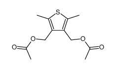 3,4-bis-acetoxymethyl-2,5-dimethyl-thiophene结构式