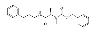 Methyl-[(R)-1-(3-phenyl-propylcarbamoyl)-ethyl]-carbamic acid benzyl ester结构式