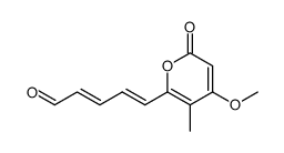 6-<4-formylbuta-1(E),3(E)-dienyl>-4-methoxy-5-methyl-2H-pyran-2-one Structure
