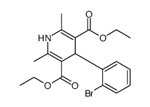 4-(2-溴苯基)-1,4-二氢-2,6-二甲基-3,5-吡啶二羧酸二乙基酯结构式