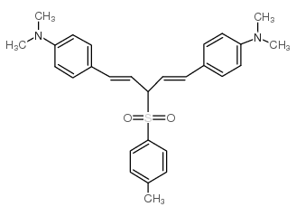 4-[(1E,4E)-5-[4-(dimethylamino)phenyl]-3-(4-methylphenyl)sulfonylpenta-1,4-dienyl]-N,N-dimethylaniline Structure