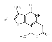 (5,6-二甲基-4-氧代-3,4-二氢-噻吩并[2,3-d]嘧啶-2-基)-乙酸乙酯结构式