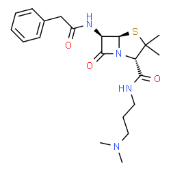 N-(3-dimethylaminopropyl)benzylpenicillinamide结构式