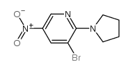3-溴-5-硝基-2-(吡咯烷-1-基)吡啶结构式