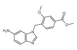 methyl 4-[(6-aminobenzimidazol-1-yl)methyl]-3-methoxybenzoate结构式