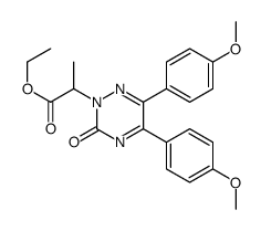 1,2,4-Triazine-2(3H)-acetic acid, 5,6-bis(4-methoxyphenyl)-alpha-methy l-3-oxo-, ethyl ester结构式