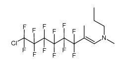 <2-methyl-2-(ω-chlorododecafluoro-n-hexyl)vinyl>-n-propylmethylamine结构式