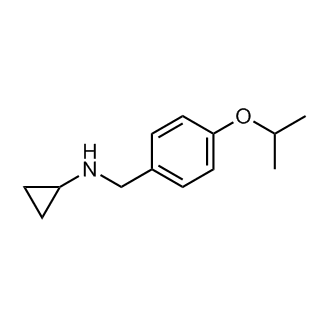 N-(4-异丙氧基苄基)环丙胺结构式