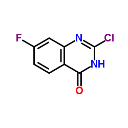 2-氯-4-氧-7-氟喹唑啉结构式