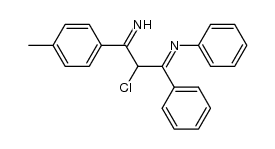 (E)-N-(2-chloro-3-imino-1-phenyl-3-(p-tolyl)propylidene)aniline结构式