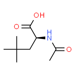 (S)-2-乙酰氨基-4,4-二甲基戊酸结构式