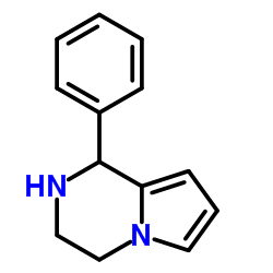 1-苯基1,2,3,4-四氢吡咯并[1,2-a]吡嗪结构式