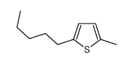 2-methyl-5-pentylthiophene Structure