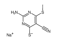 sodium 2-amino-4-methylthio-5-cyanopyrimidine-6-thiolate Structure