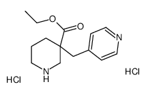 ethyl 3-(pyridin-4-ylmethyl)piperidine-3-carboxylate,dihydrochloride结构式