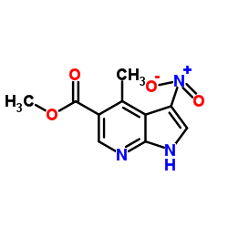 4-Methyl-3-nitro-7-azaindole-5-carboxylic acid Methyl ester Structure