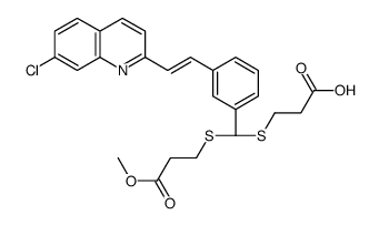 (S,E)-3-((3-(2-(7-chloroquinolin-2-yl)vinyl)phenyl)(3-Methoxy-3-oxopropylthio)Methylthio)propanoic acid结构式