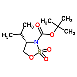 (S)-tert-Butyl 4-isopropyl-1,2,3-oxathiazolidine-3-carboxylate 2,2-dioxide Structure
