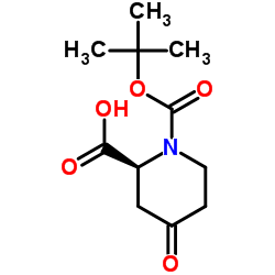 (R)-1-Boc-4-哌啶酮-2-甲酸结构式