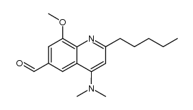4-(dimethylamino)-8-methoxy-2-pentylquinoline-6-carbaldehyde Structure