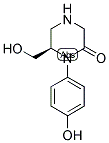 (R)-6-HYDROXYMETHYL-1-(4-HYDROXY-PHENYL)-PIPERAZIN-2-ONE结构式