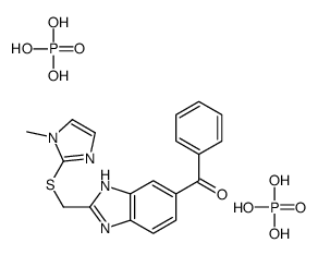 [2-[(1-methylimidazol-2-yl)sulfanylmethyl]-3H-benzimidazol-5-yl]-phenylmethanone,phosphoric acid Structure