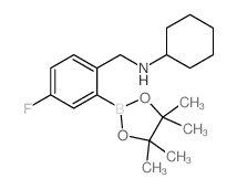 2-(环己基氨基甲基)-5-氟苯硼酸频那醇酯结构式