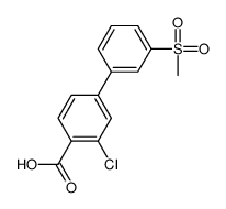 3-CHLORO-3'-(METHYLSULFONYL)-[1,1'-BIPHENYL]-4-CARBOXYLIC ACID Structure