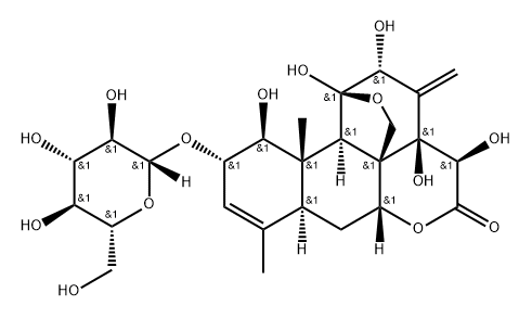 东革阿里-2-O-葡萄糖苷结构式
