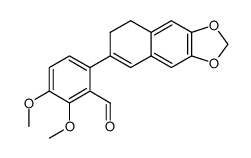 6-(3,4-dihydro-6,7-methylenedioxy-2-naphthyl)-2,3-dimethoxybenzaldehyde结构式