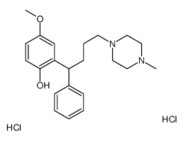 4-methoxy-2-[4-(4-methylpiperazin-1-yl)-1-phenylbutyl]phenol,dihydrochloride结构式
