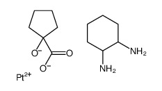 cyclohexane-1,2-diamine,1-oxidocyclopentane-1-carboxylate,platinum(2+)结构式