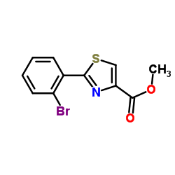 Methyl 2-(2-bromophenyl)-1,3-thiazole-4-carboxylate结构式